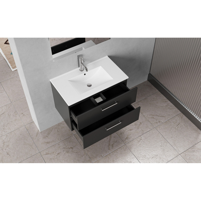 Milano underskab m/vask 80 cm matsort